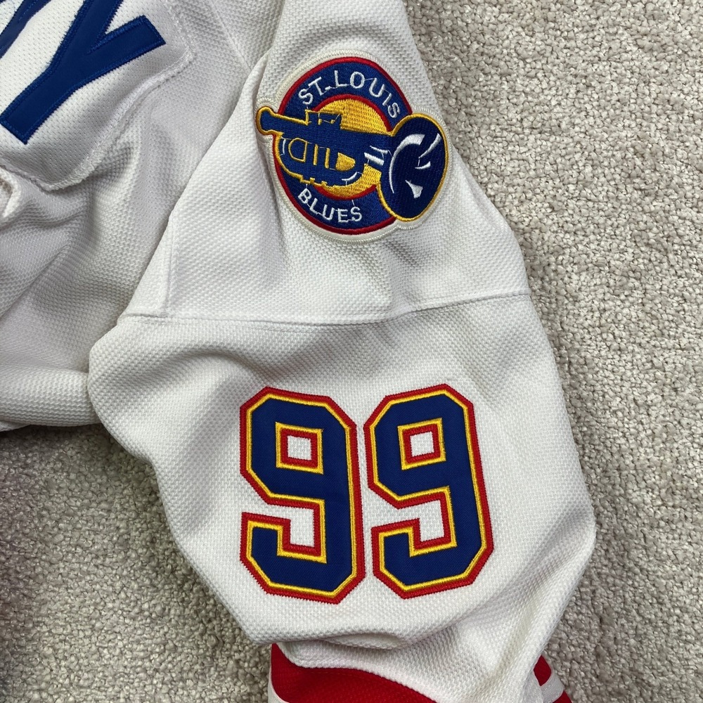 CCM Wayne Gretzky St. Louis Blues 99 Heroes of Hockey Jersey 48 Made Canada - Picture 4 of 7